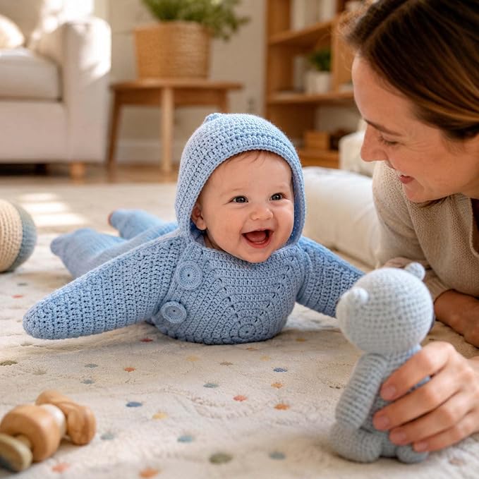 Crocheted Star-Shaped Baby Sleeping Bag