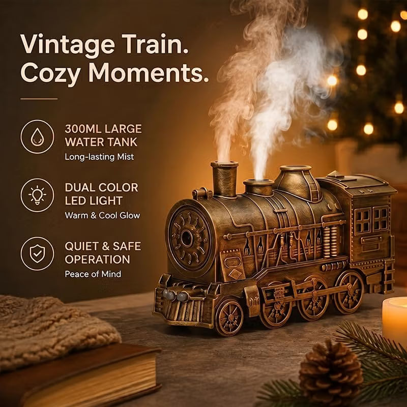 Train Mist Humidifier Quiet Aromatherapy Diffuser with Night Light