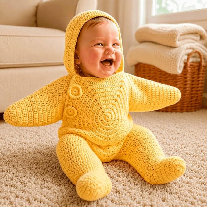 Crocheted Star-Shaped Baby Sleeping Bag