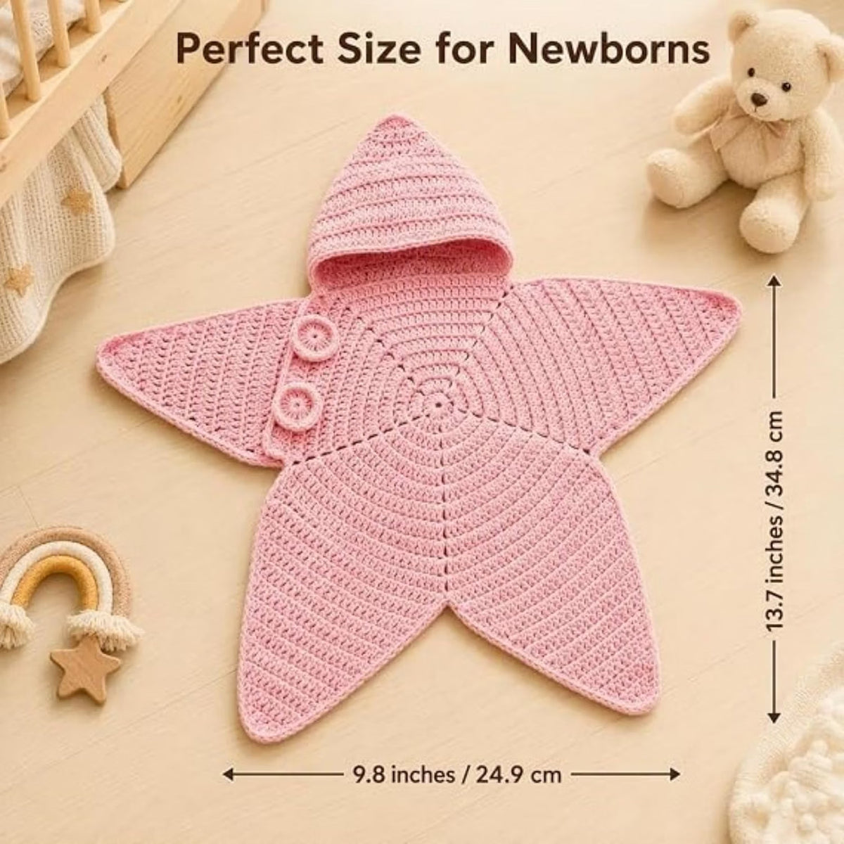 Crocheted Star-Shaped Baby Sleeping Bag