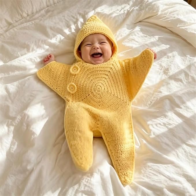 Crocheted Star-Shaped Baby Sleeping Bag