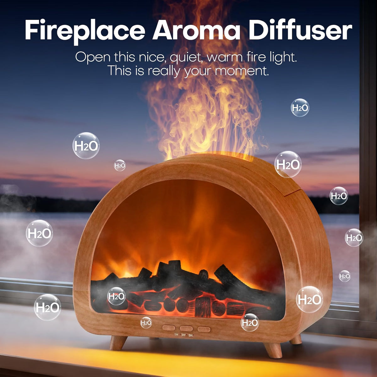 Realistic Fireplace Flame & Mist