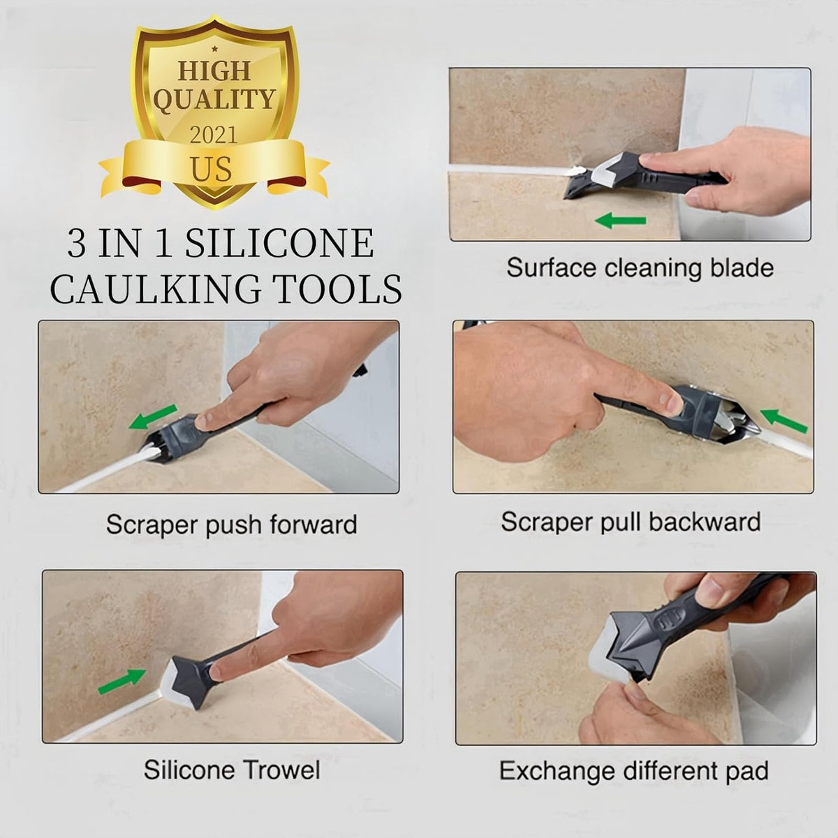 3-In-1 Caulking Tool System