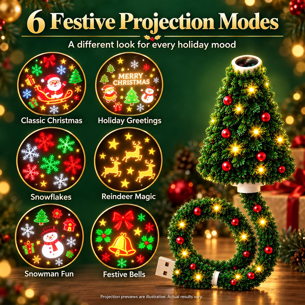 6 Festive Projection Modes