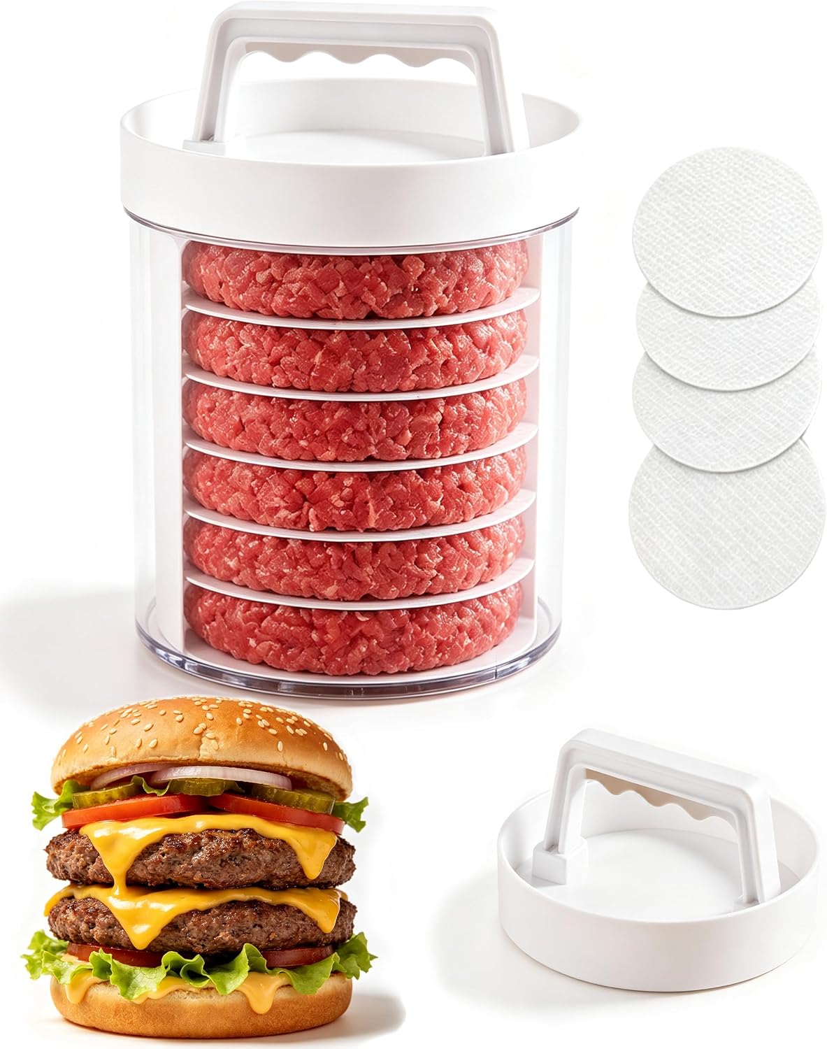 Burger Press for Perfect Shaped Patties On The Go