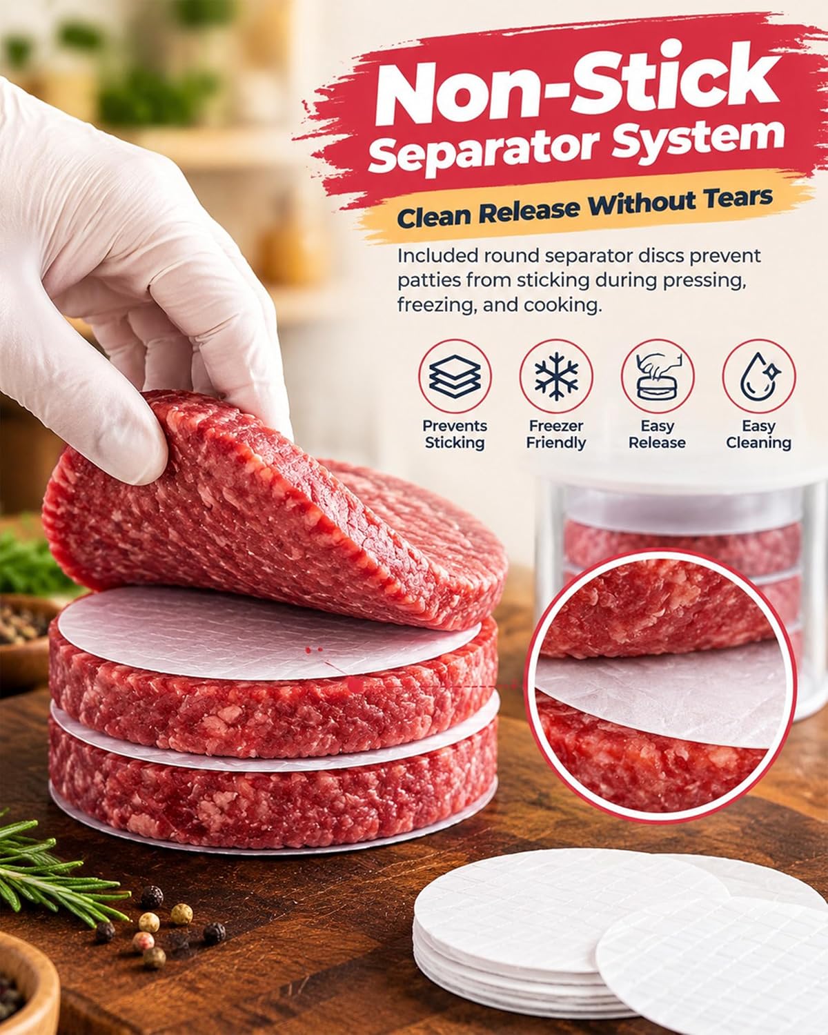 Burger Press for Perfect Shaped Patties On The Go