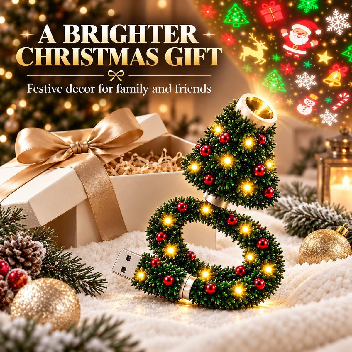 Merrilume Christmas Tree Projector Light