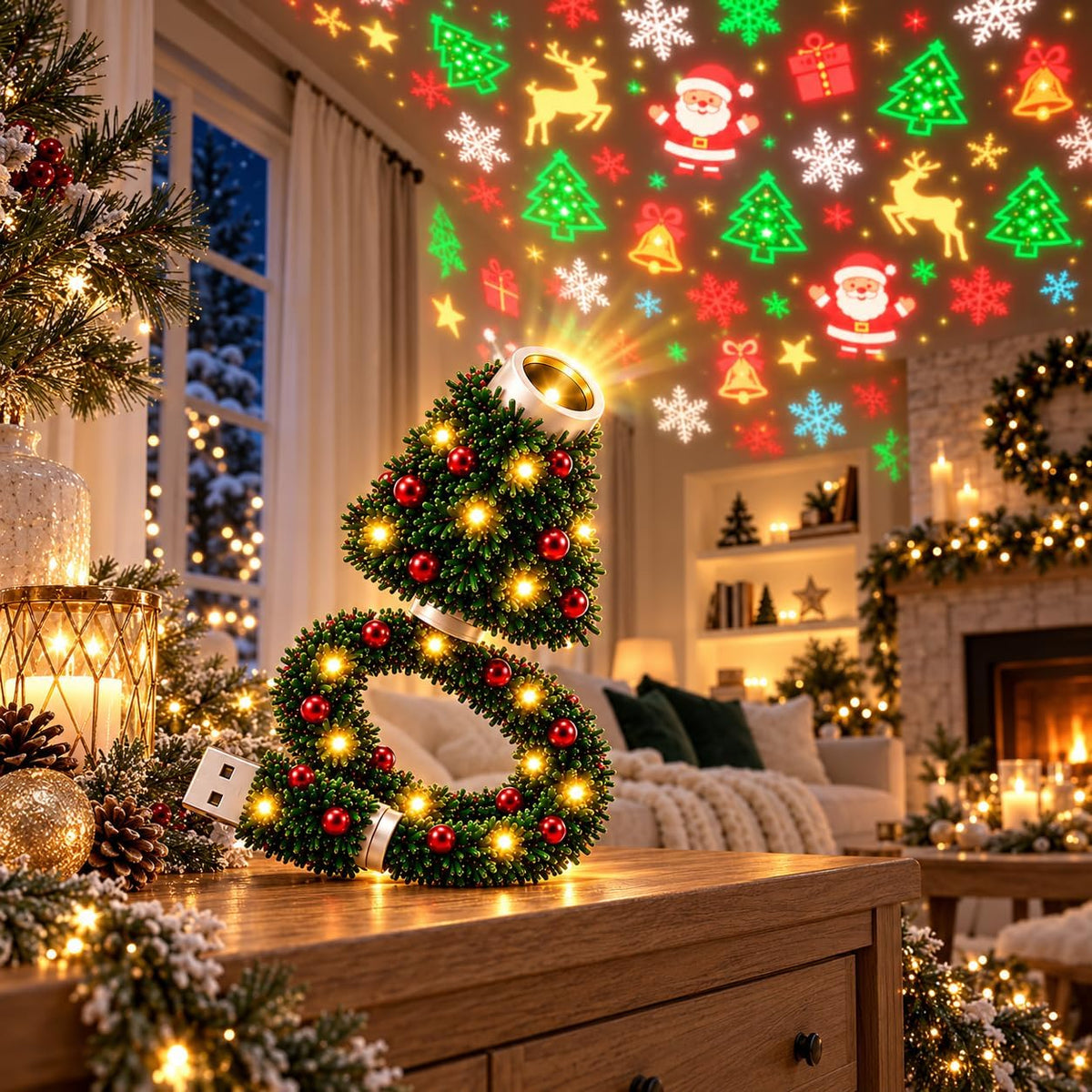 Merrilume Christmas Tree Projector Light