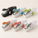 SnapStitch handheld sewing machine in all six colors: black, blue, green, orange, red and white