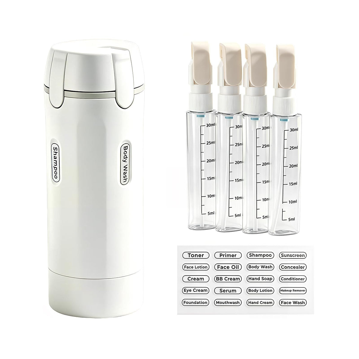 PackPump 4 in 1 Travel Bottles