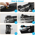 How to thread the handheld sewing machine in six steps
