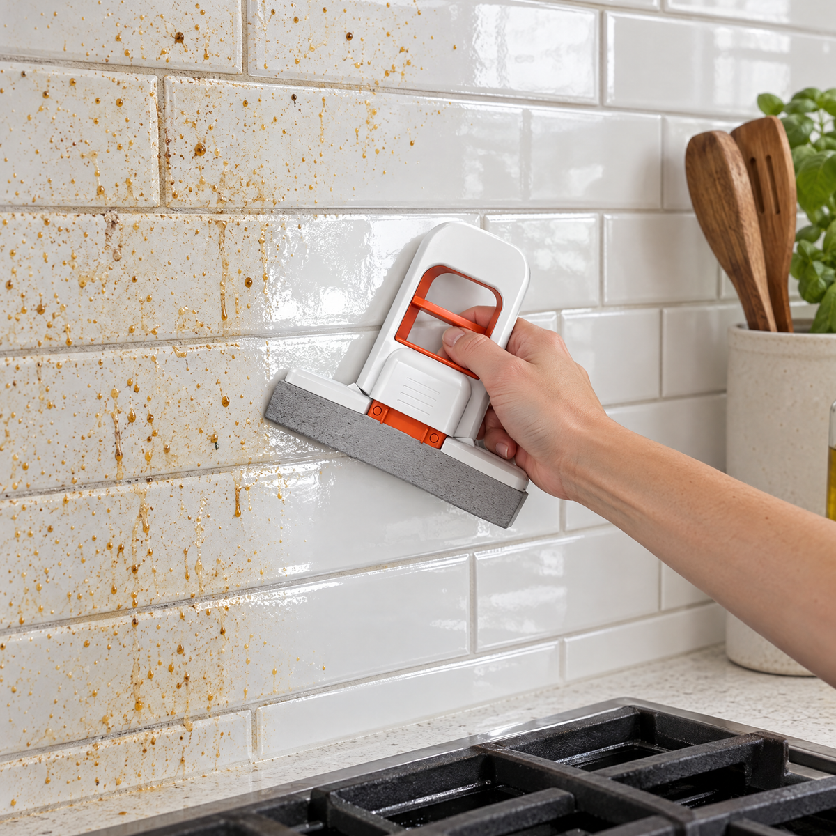 Cleaning grease off kitchen tiles