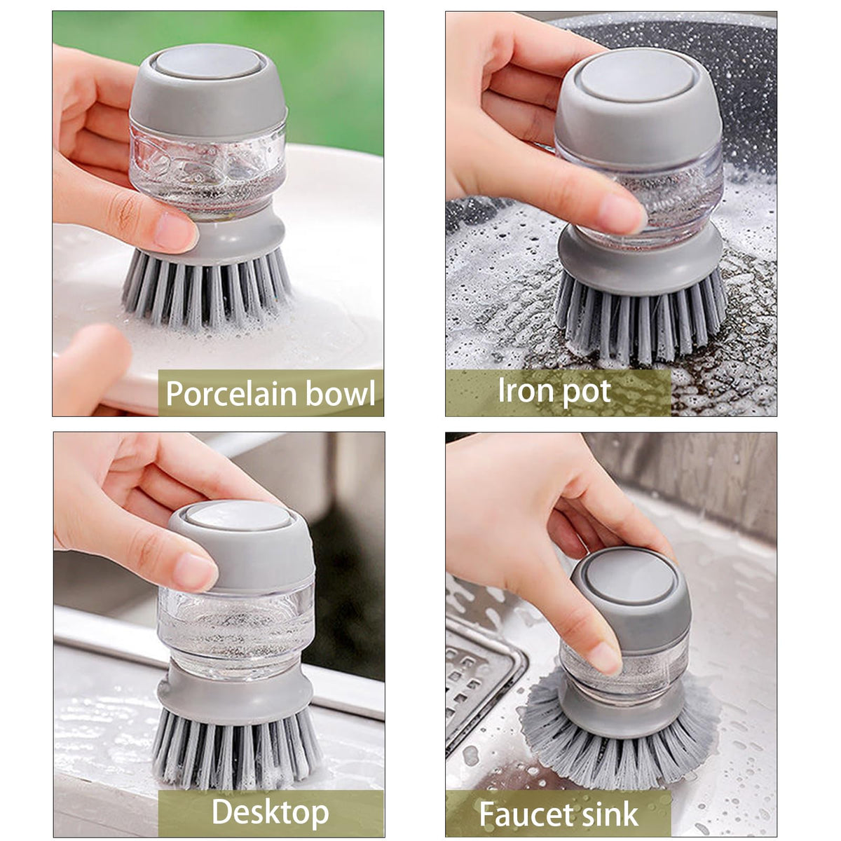 SudsPress on bowls, pots, counters and sinks