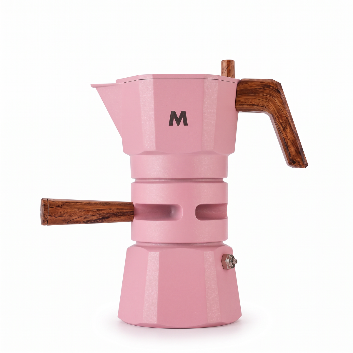 ThermaCrema moka pot in pink
